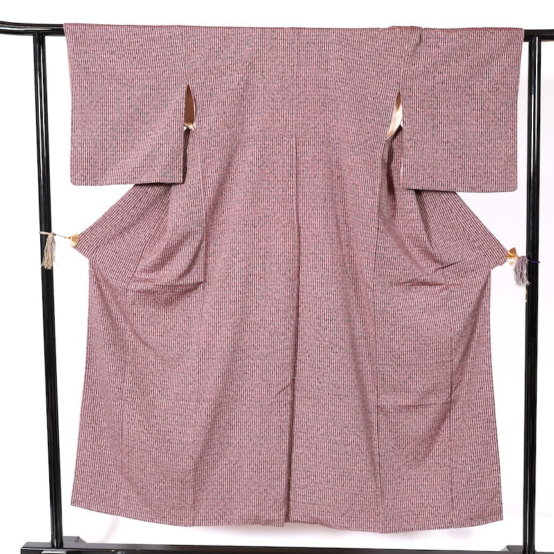 Japanease kimono used(tsumugi)size-M silk 100%/K180