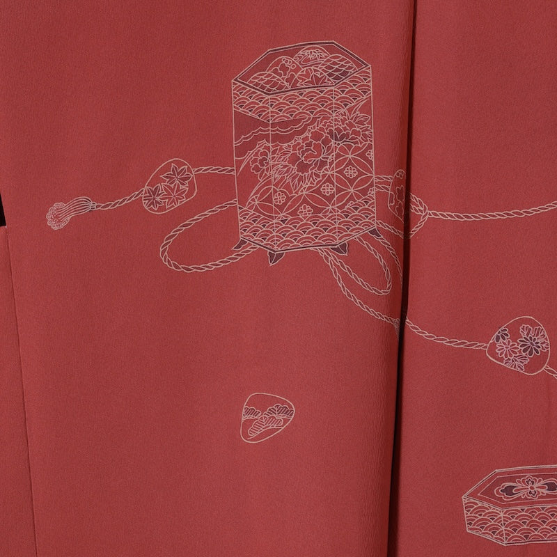 kimono jacket (Haori) 100% silk /K193Brand new, untailored, Tsubameji, Yellow, Shell Bucket, Pine, Seigaiha, Maple
