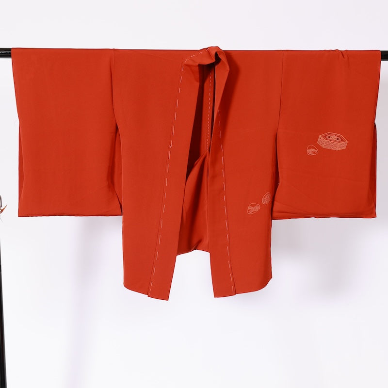 kimono jacket (Haori) 100% silk /K193Brand new, untailored, Tsubameji, Yellow, Shell Bucket, Pine, Seigaiha, Maple