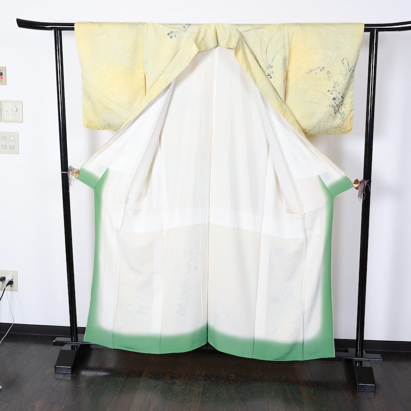 Japanese kimono used <Tsukesage> Lsize silk 100% /T392