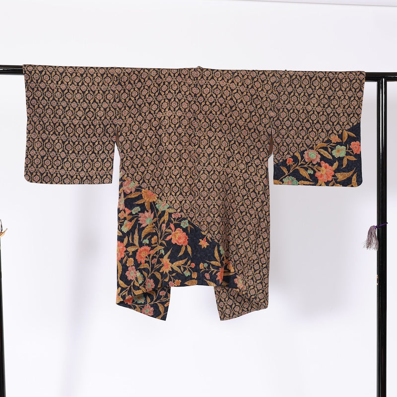 Japanese kimono Coat (Michiyuki) M-size 100% silk /K189