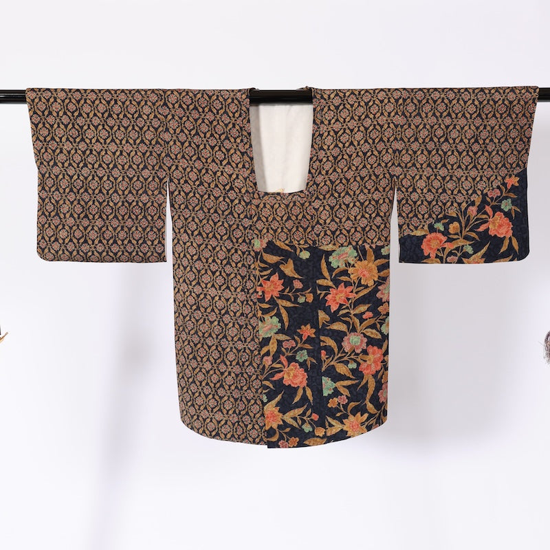 Japanese kimono Coat (Michiyuki) M-size 100% silk /K189