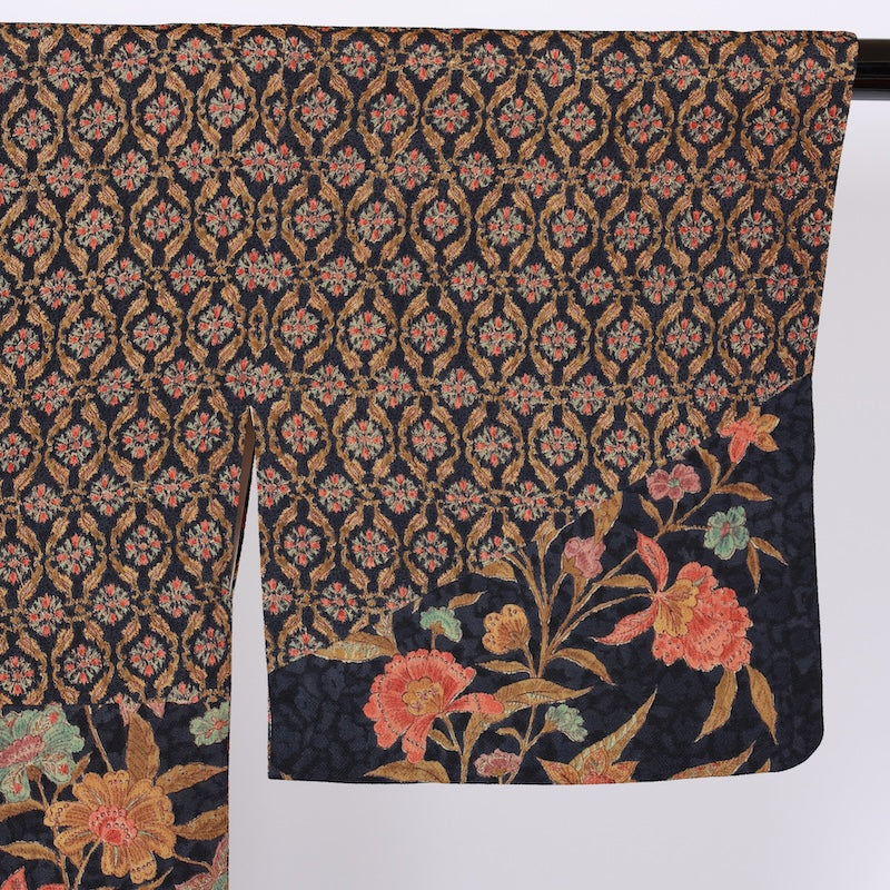 Japanese kimono Coat (Michiyuki) M-size 100% silk /K189