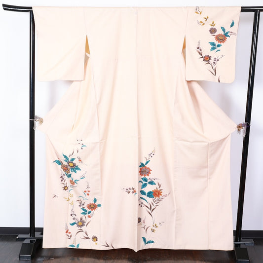 Japanese kimono used <houmongi> Msize silk 100% /T422