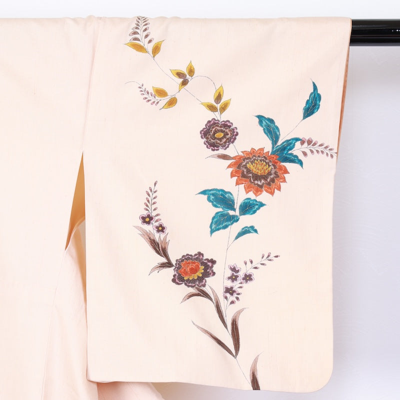 Japanese kimono used <houmongi> Msize silk 100% /T422