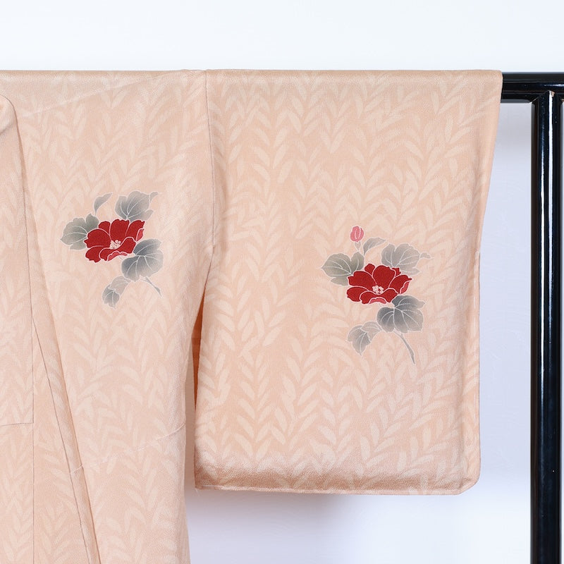 Japanese kimono used <Tsukesage> Lsize silk 100% /T393