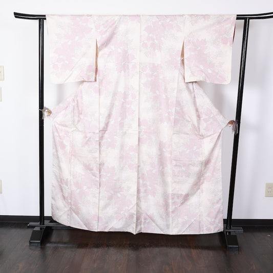 Japanese kimono used <Tsumugi> Msize silk 100% /T421