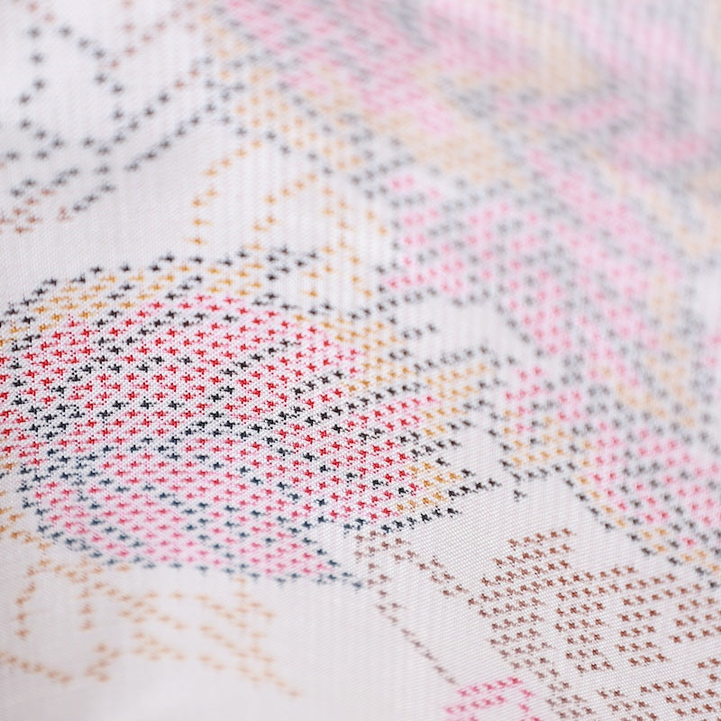 Japanese kimono used <Tsumugi> Msize silk 100% /T421