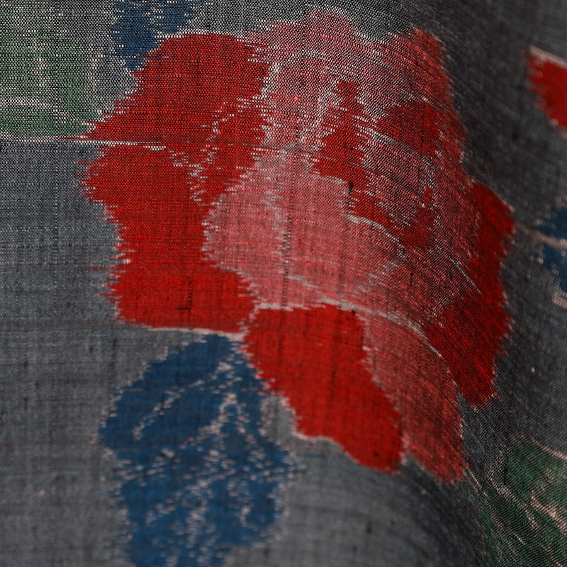 Japanese kimono used <houmongi> Lsize silk 100% /T419