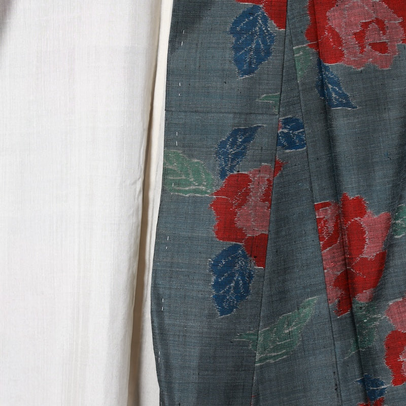 Japanese kimono used <houmongi> Lsize silk 100% /T419