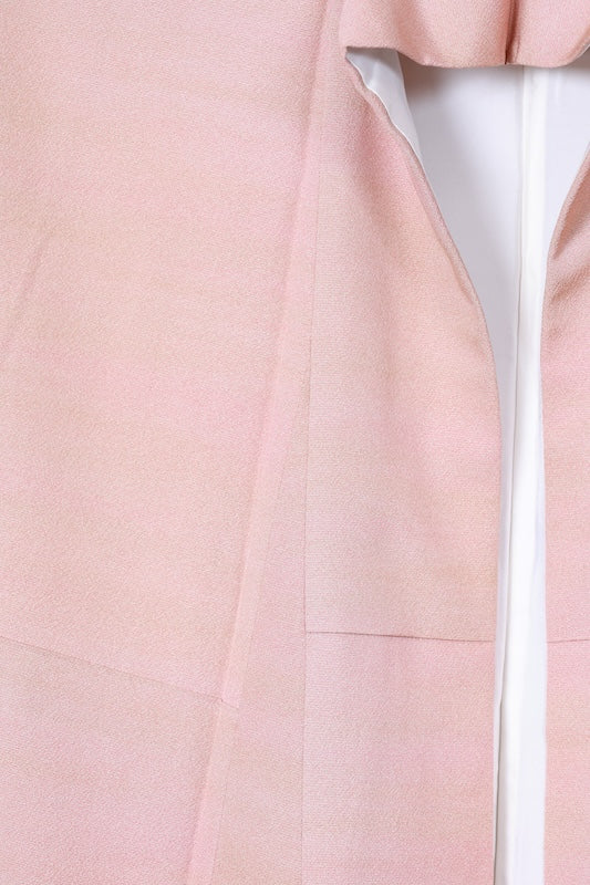 Japan New kimono fabric, beige, cherry blossom pink, gradation, stippling, single crest (ivy), R92