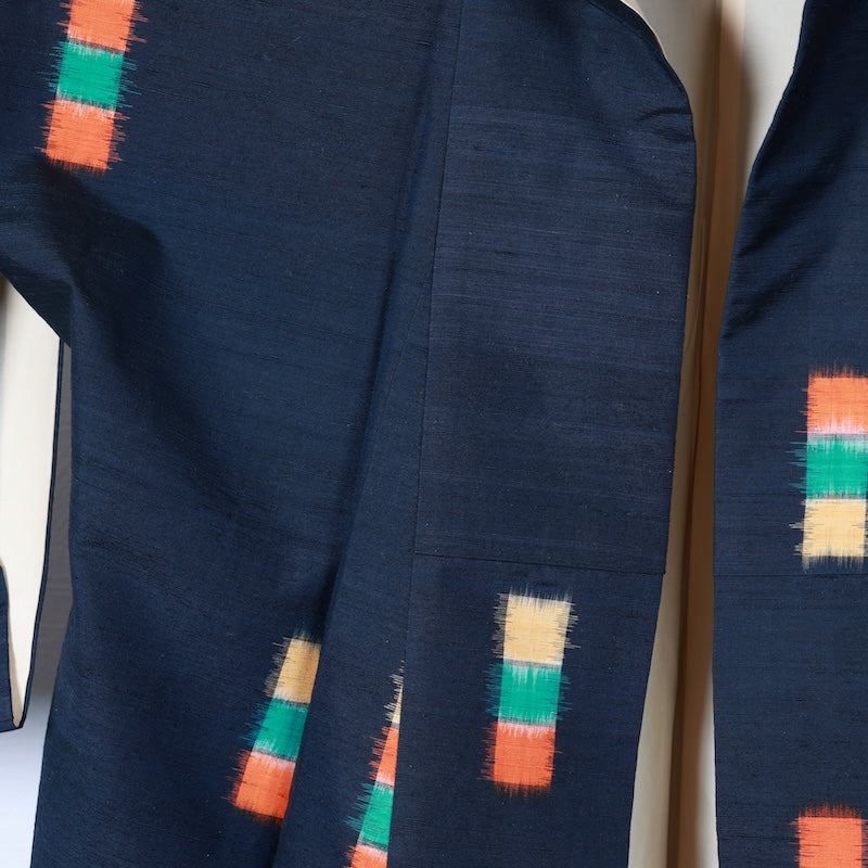Japanese kimono used <Tsumugi> Msize silk 100% /T415