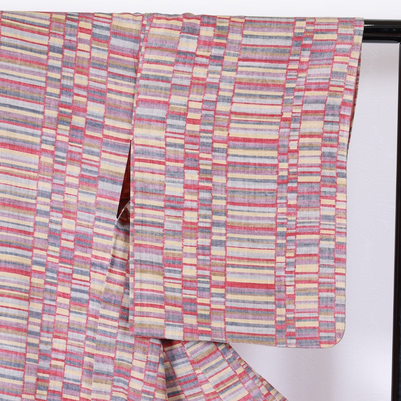 Japanese kimono used <Komon> Msize silk 100% /T395