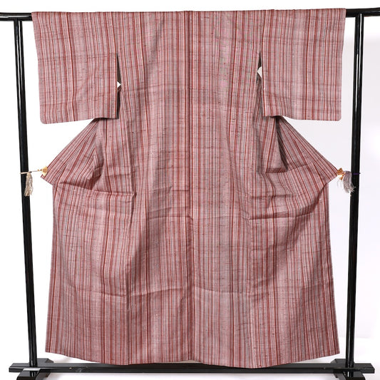 Japanease kimono used(tsumugi)size-M silk 100%/K1610