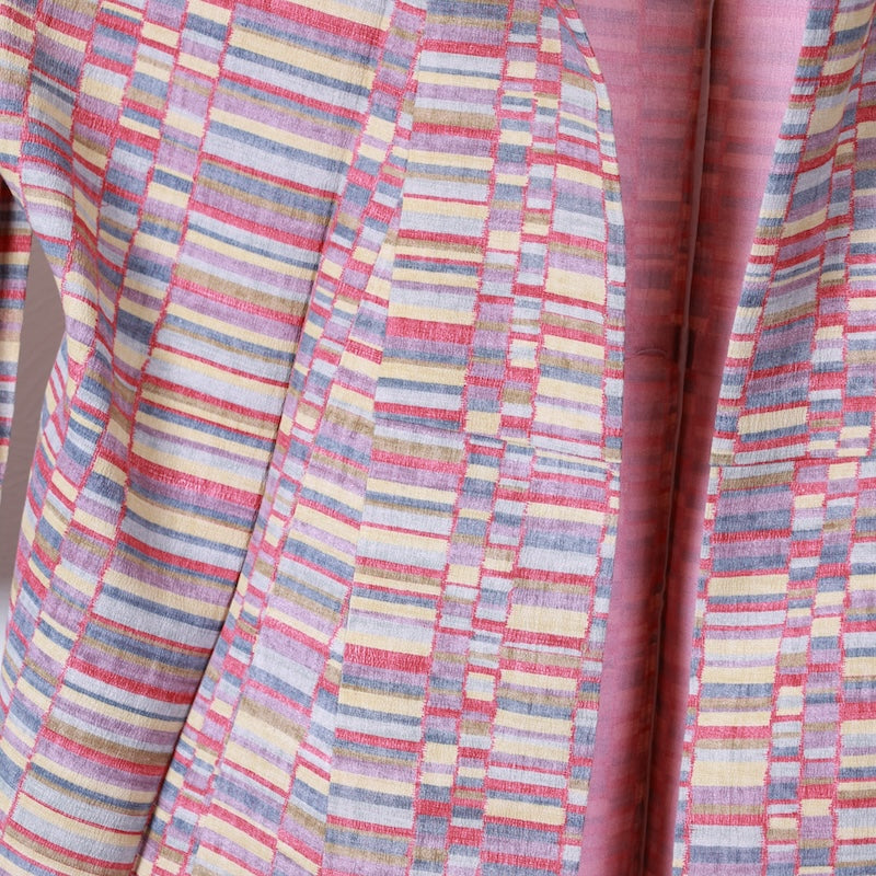 Japanese kimono used <Komon> Msize silk 100% /T395