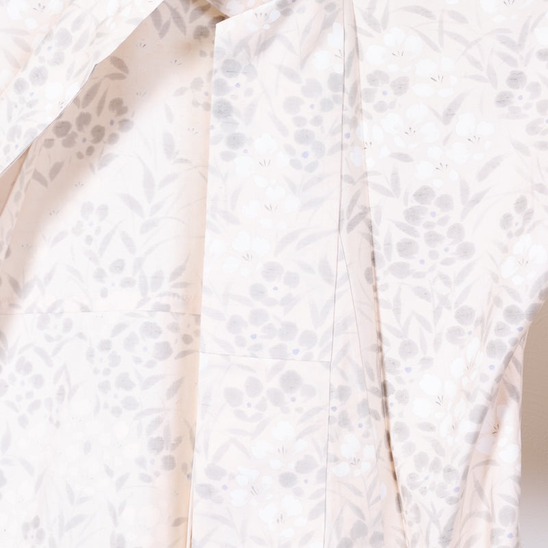 Japanese kimono used <Tsumugi> Lsize silk 100% /T413