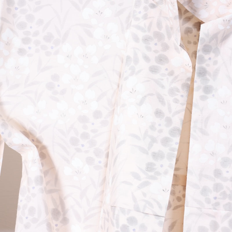 Japanese kimono used <Tsumugi> Lsize silk 100% /T413