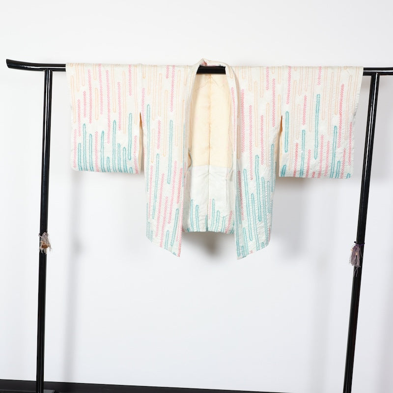 Japanese kimono Jacket (Haori) M-size 100% silk / T396