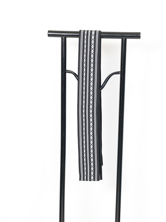 Japanese used Men's sash belt (Kaku-obi) cotton /B858