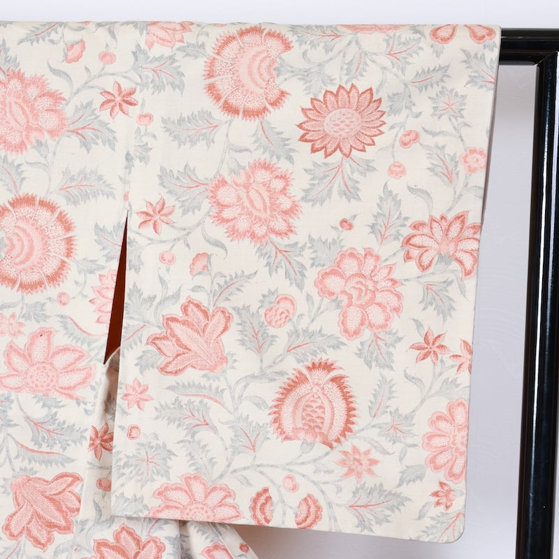 Japanese kimono used <Tsumugi> Msize silk 100% /T411