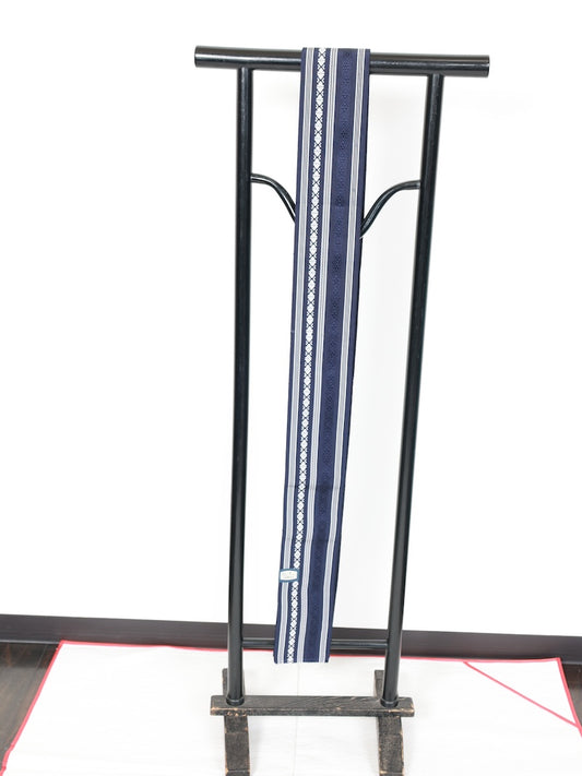 Japanese used Men's sash belt (Kaku-obi) cotton /B865