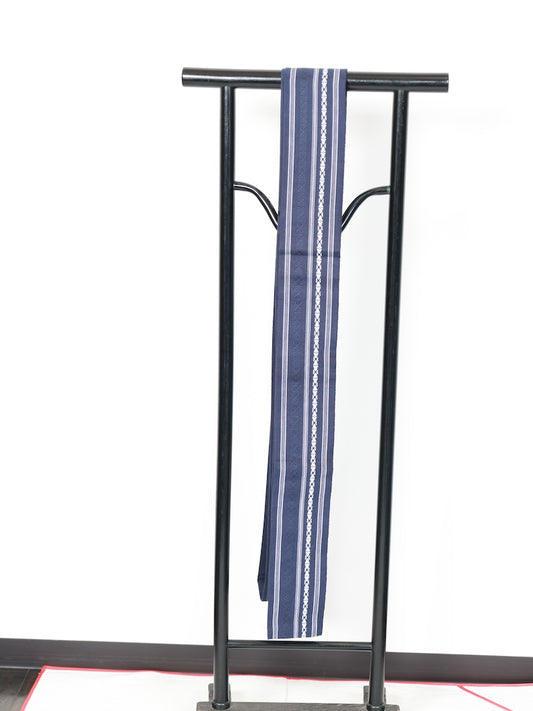 Japanese used Men's sash belt (Kaku-obi) cotton /B861