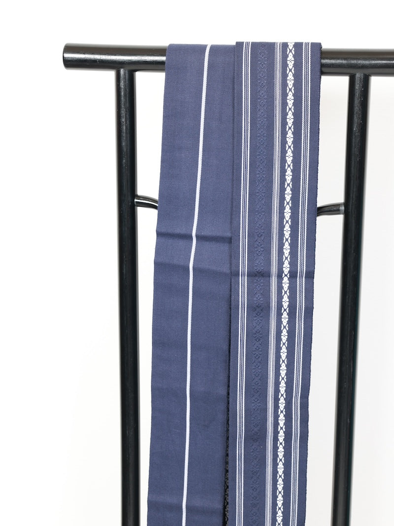 Japanese used Men's sash belt (Kaku-obi) cotton /B861