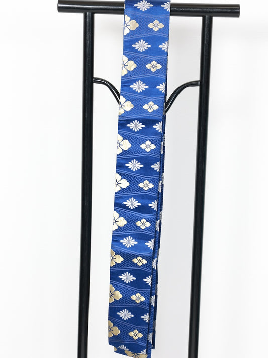 Japanese used Men's sash belt (Kaku-obi) polyester /B872