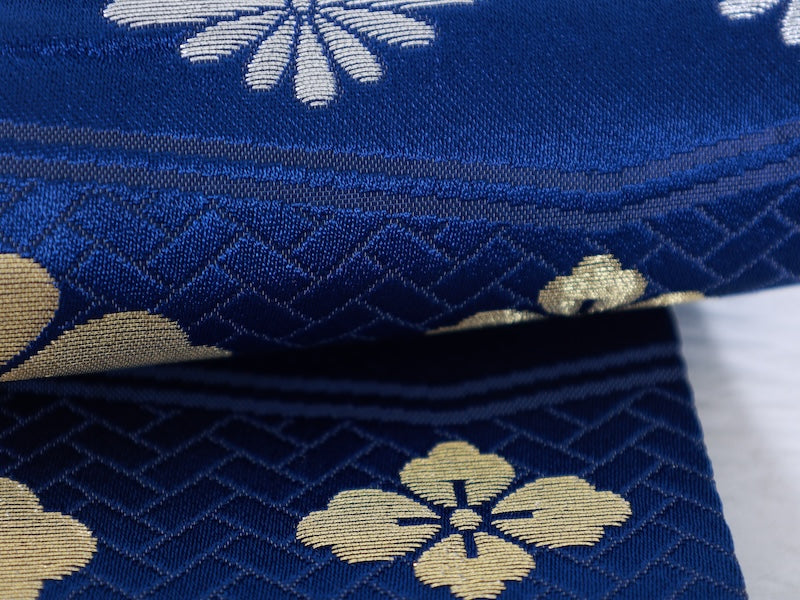 Japanese used Men's sash belt (Kaku-obi) polyester /B872