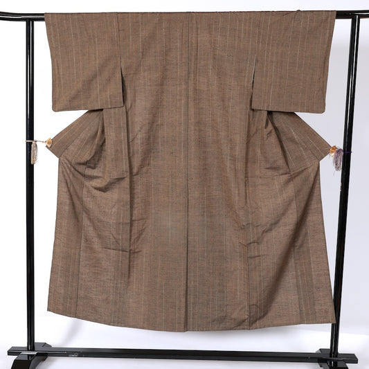 Japanease kimono Mew(tsumugi)size-S silk 100%/K220