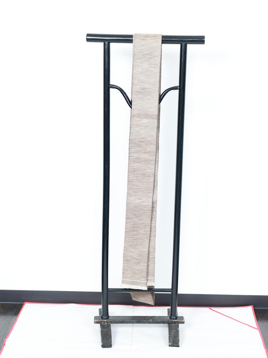 Japanese used Men's sash belt (Hanhaba-obi) silk /B875