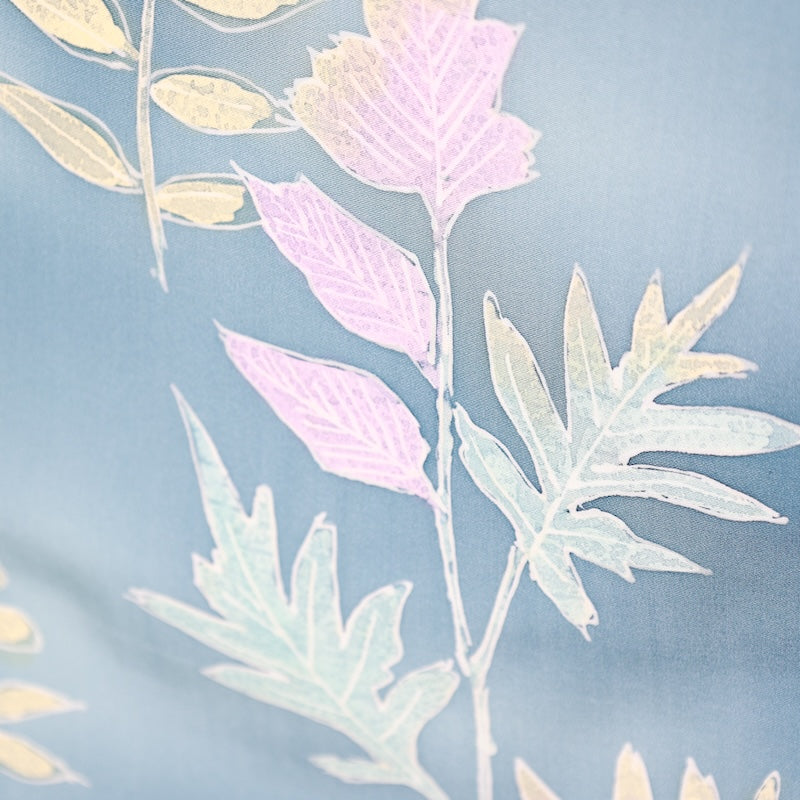 Japanese kimono used <houmongi> Lsize silk 100% /T410