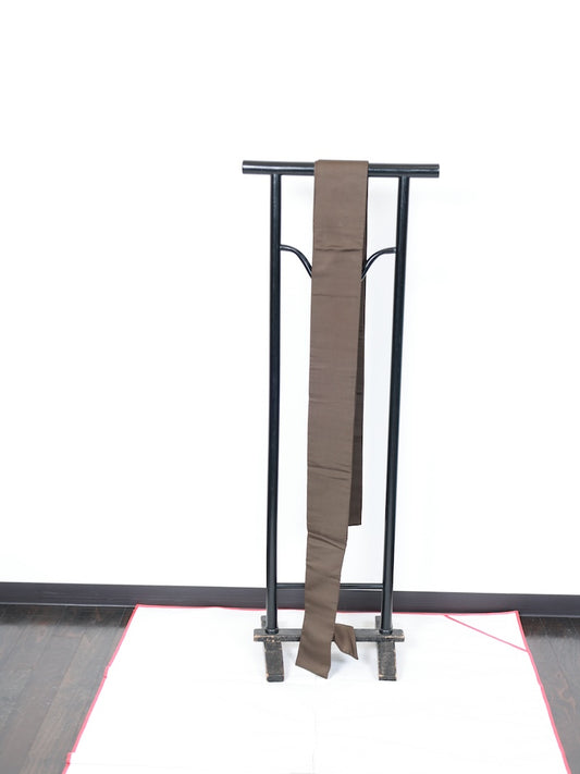 Japanese used Men's sash belt (Kaku-obi) silk /B871