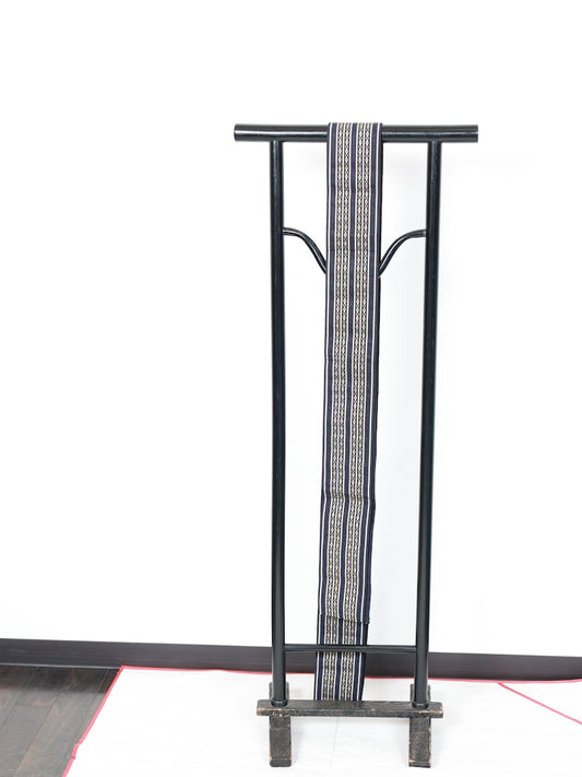 Japanese used Men's sash belt (Kaku-obi) silk /B866