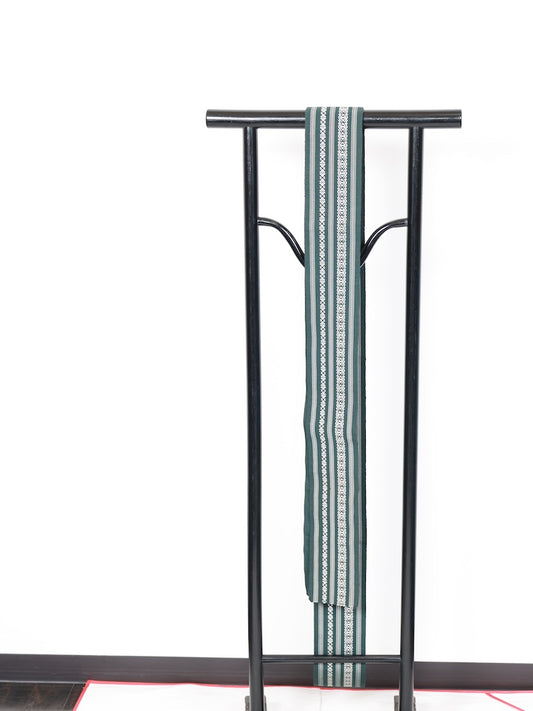 Japanese used Men's sash belt (Kaku-obi) polyester /B867