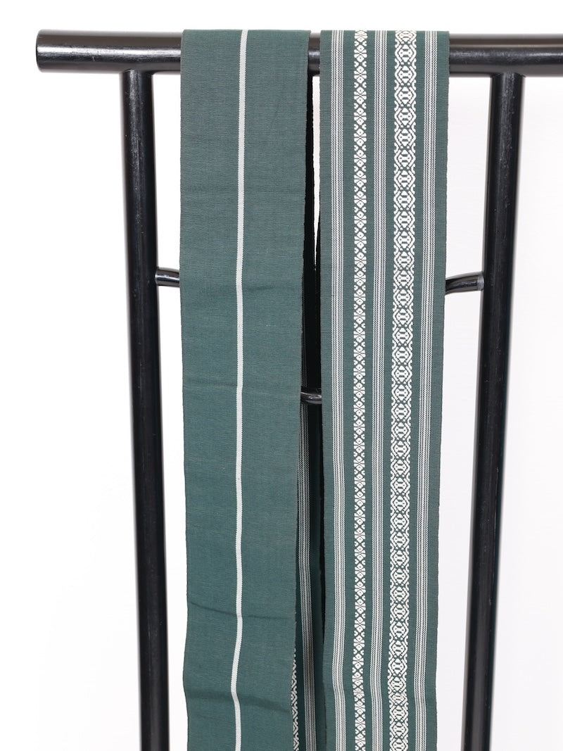 Japanese used Men's sash belt (Kaku-obi) polyester /B867