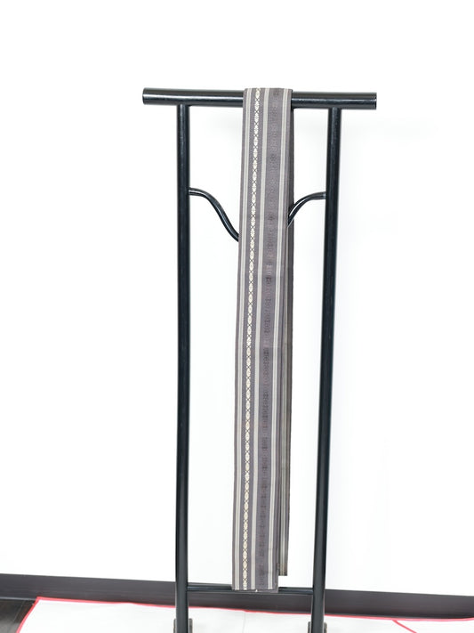 Japanese used Men's sash belt (Kaku-obi) silk /B863