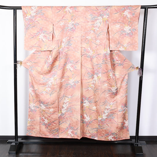 Japanese kimono used <Komon> Msize silk 100% /T409