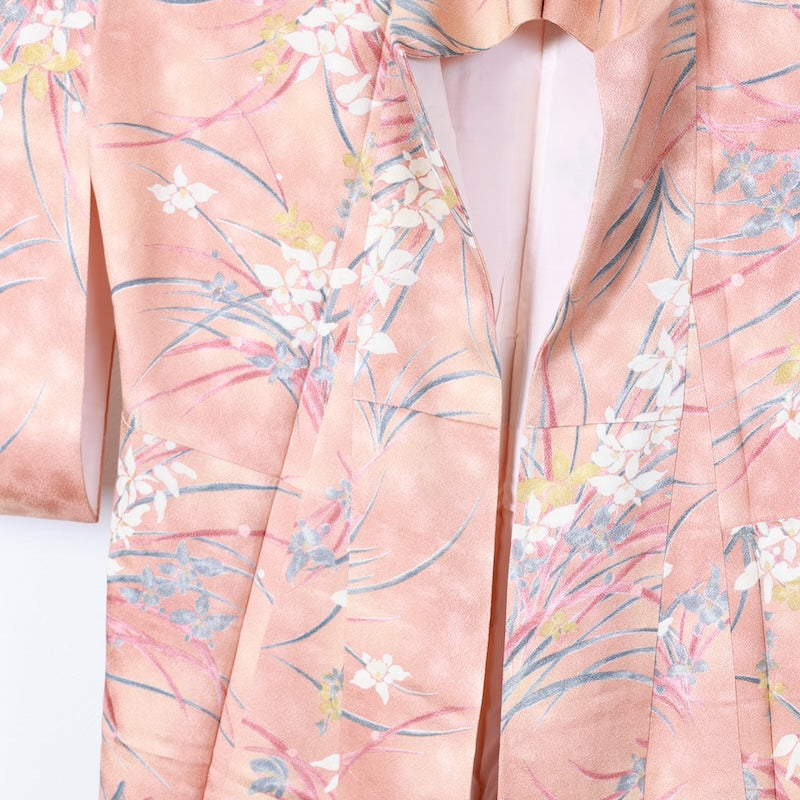 Japanese kimono used <Komon> Msize silk 100% /T409