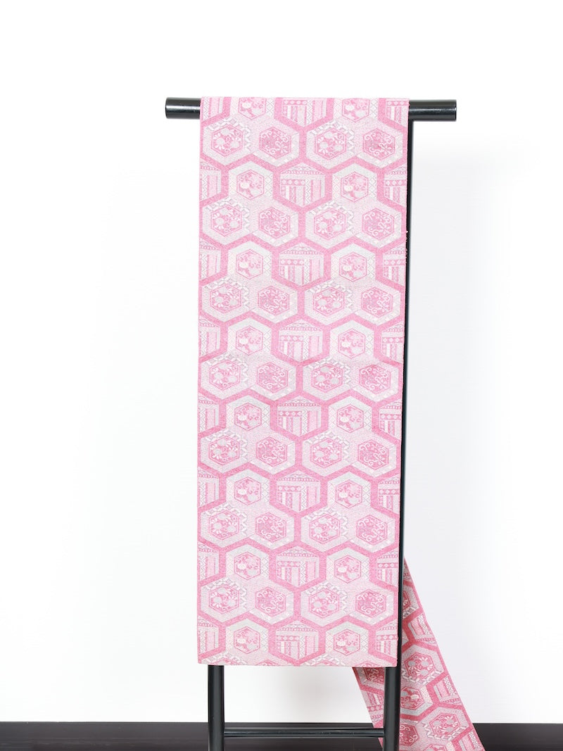 Japanese used sash belt (Nagoya-obi) polyester /B882