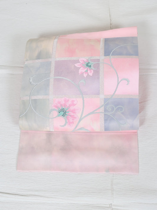 Japanese used sash belt (Nagoya-obi) 100% silk /B886