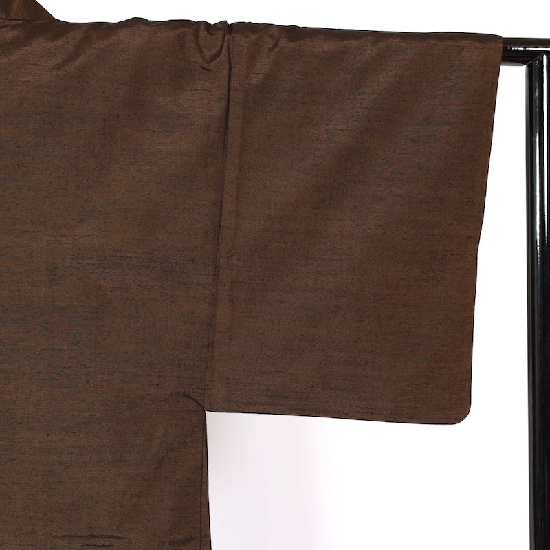 Japanese Men’s Used kimono Men’s kimono jacket 2piece set L-size 100% silk /K217