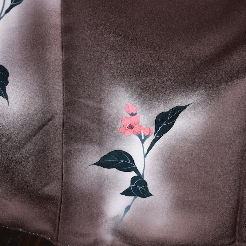 Japanese kimono used <houmongi> Lsize silk 100% /T407