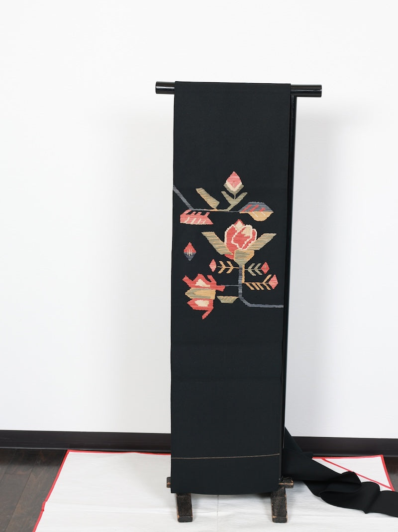Japanese used sash belt (Nagoya-obi) 100% silk /B876