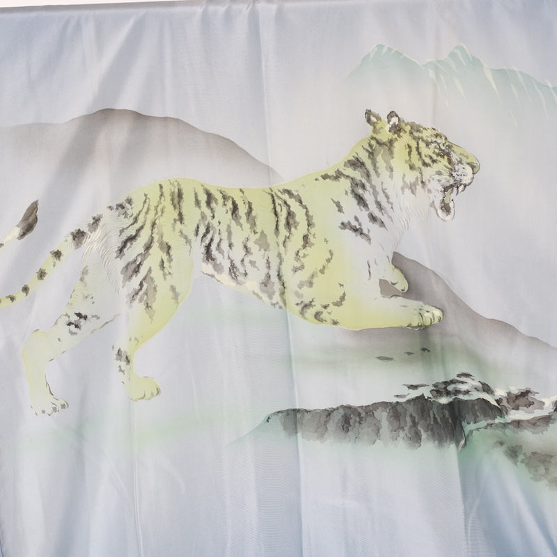 Japanese Men’s Wear under the kimono undershirt used(Nagazyuban)100% silk Size-L /K209