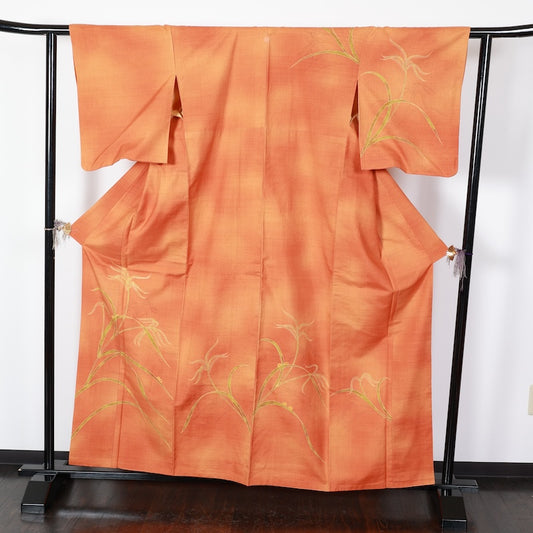 Japanese kimono used <Tsukesage> Lsize silk 100% /T400