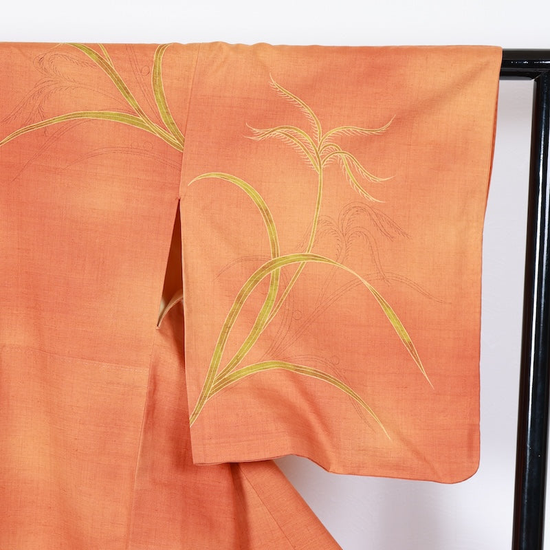 Japanese kimono used <Tsukesage> Lsize silk 100% /T400