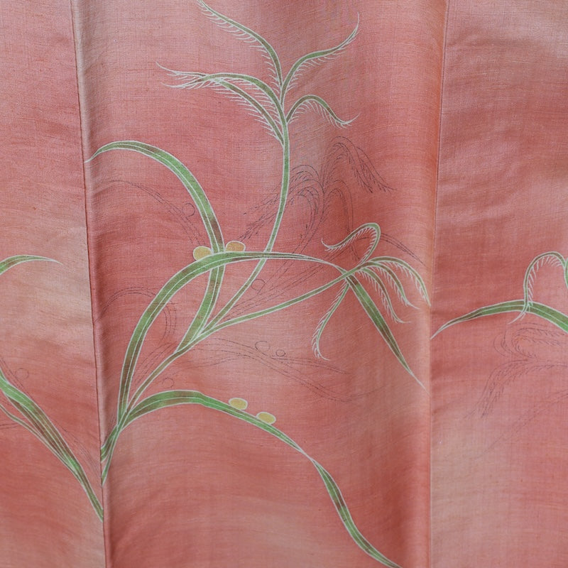 Japanese kimono used <Tsukesage> Lsize silk 100% /T400