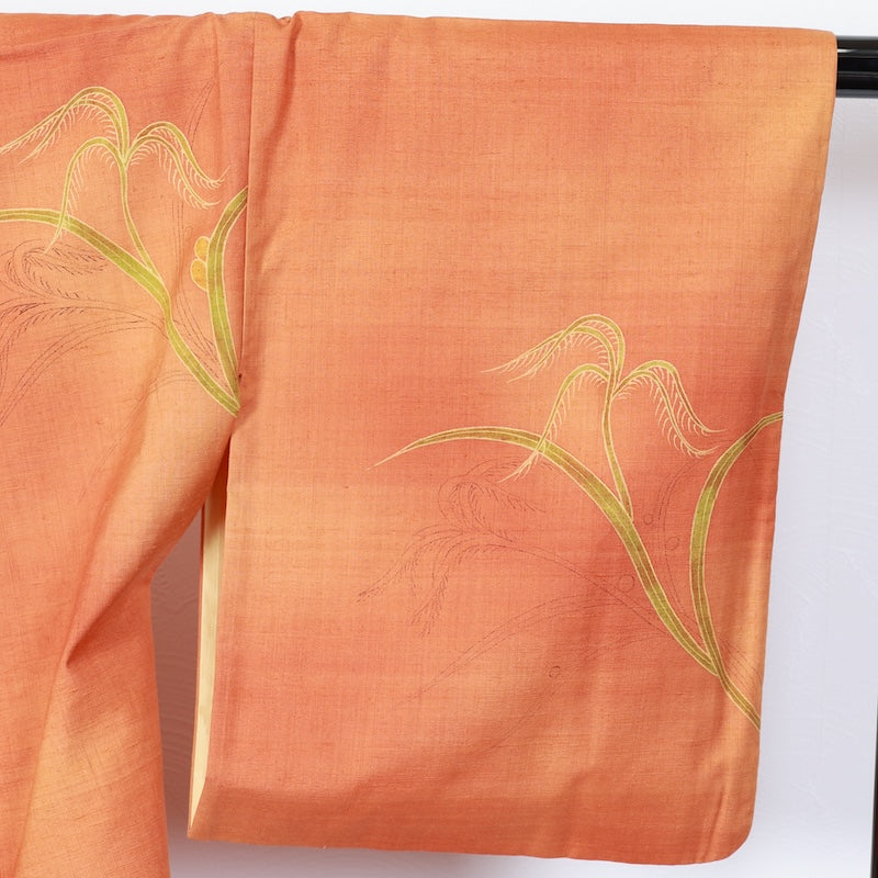 Japanese kimono used <Tsukesage> Lsize silk 100% /T400