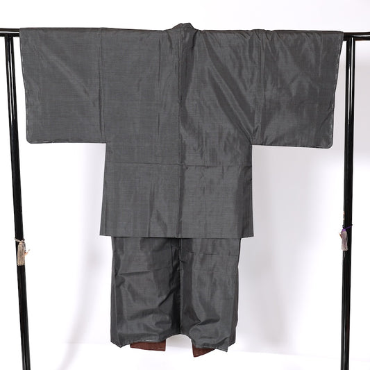 Japanese Men’s New kimono Men’s kimono jacket 2piece set M-size 100% silk /K224